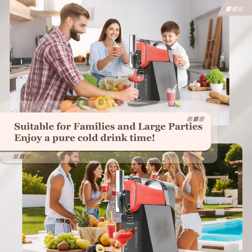 Genius Chef Slushy Machine for Home 6 Preset Programs Slushie Machine No Ice